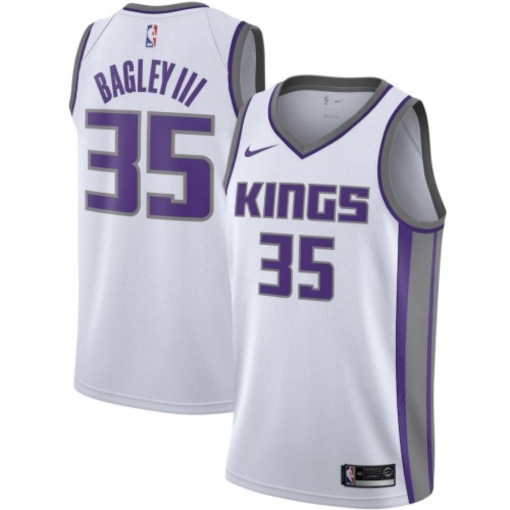 Men's Sacramento Kings Marvin Bagley III #35 White 19/20 Swingman Jersey - Association Edition-Pro Kit Vault | Brand New 26/27 Sports Jerseys